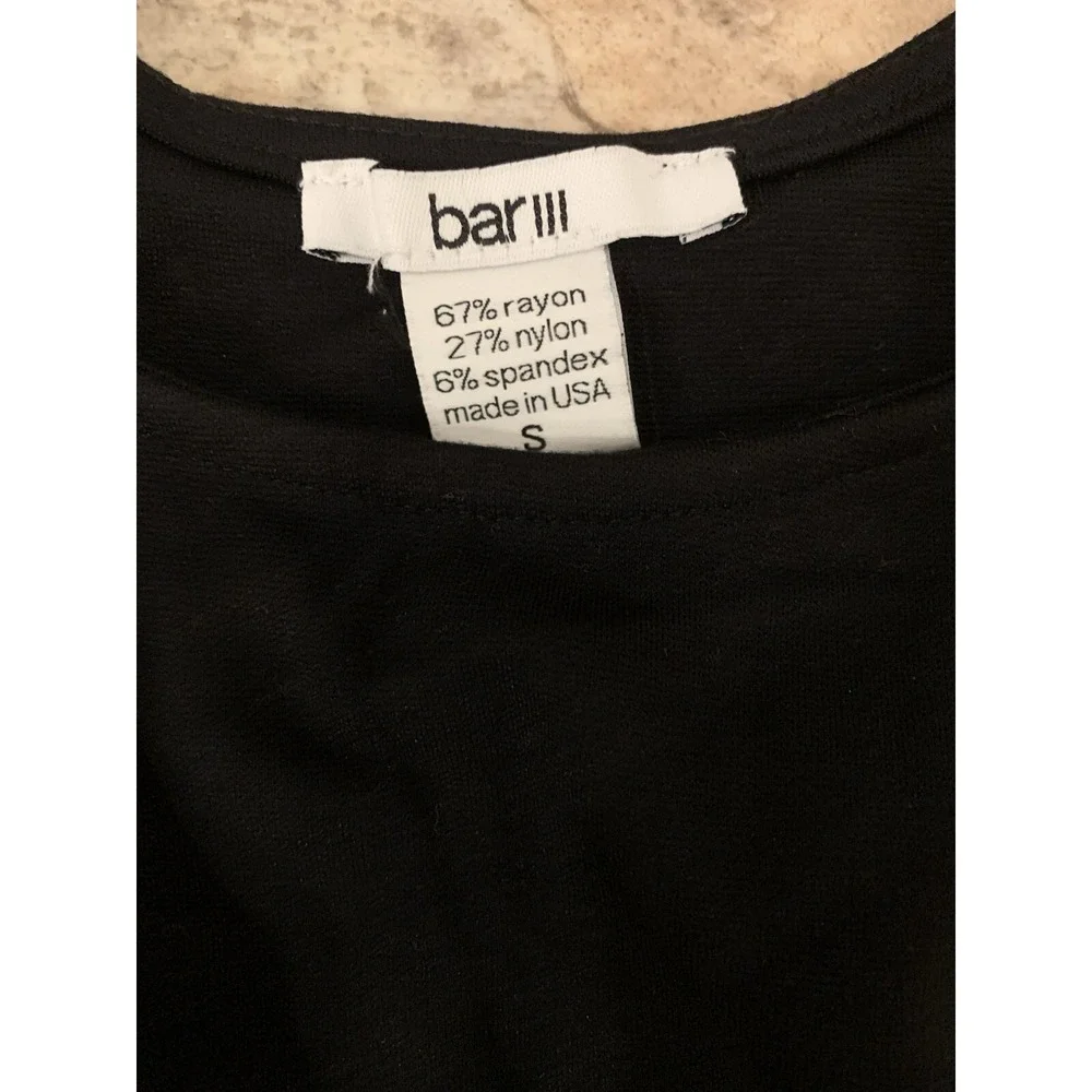 Bar‎ III Dress Women's Size Small Black Sleeveless Lace Bottom